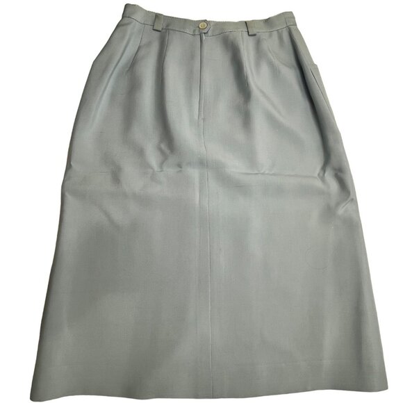 AW Light Blue A-Line Skirt With Pockets & Back Slit Size 42(Size 6 US) 81f - Picture 1 of 9
